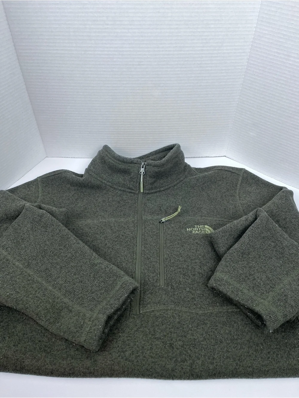 The North Face Men's Fleece 1/2 Zip Green Pullover Size XL; Outdoor, Gorpcore